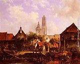 Willem Roelofs Canvas Paintings - Fran Utrecht